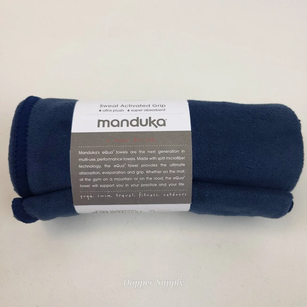 Manduka eQua Yoga‎ Hand Towel Midnight Blue Microfiber 26.5x16